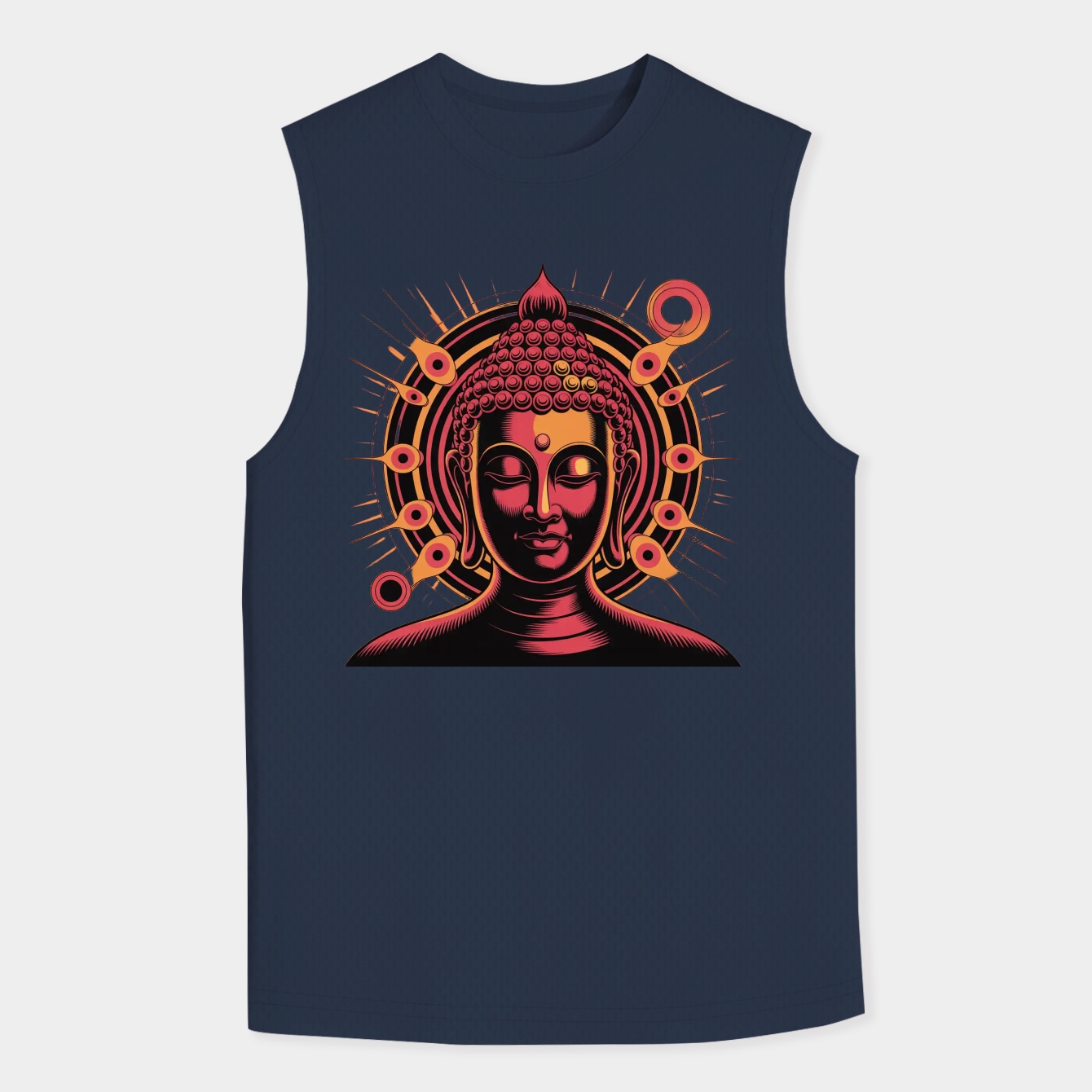 Psychedelic Surreal Buddha Men's Big & Tall Tank Top