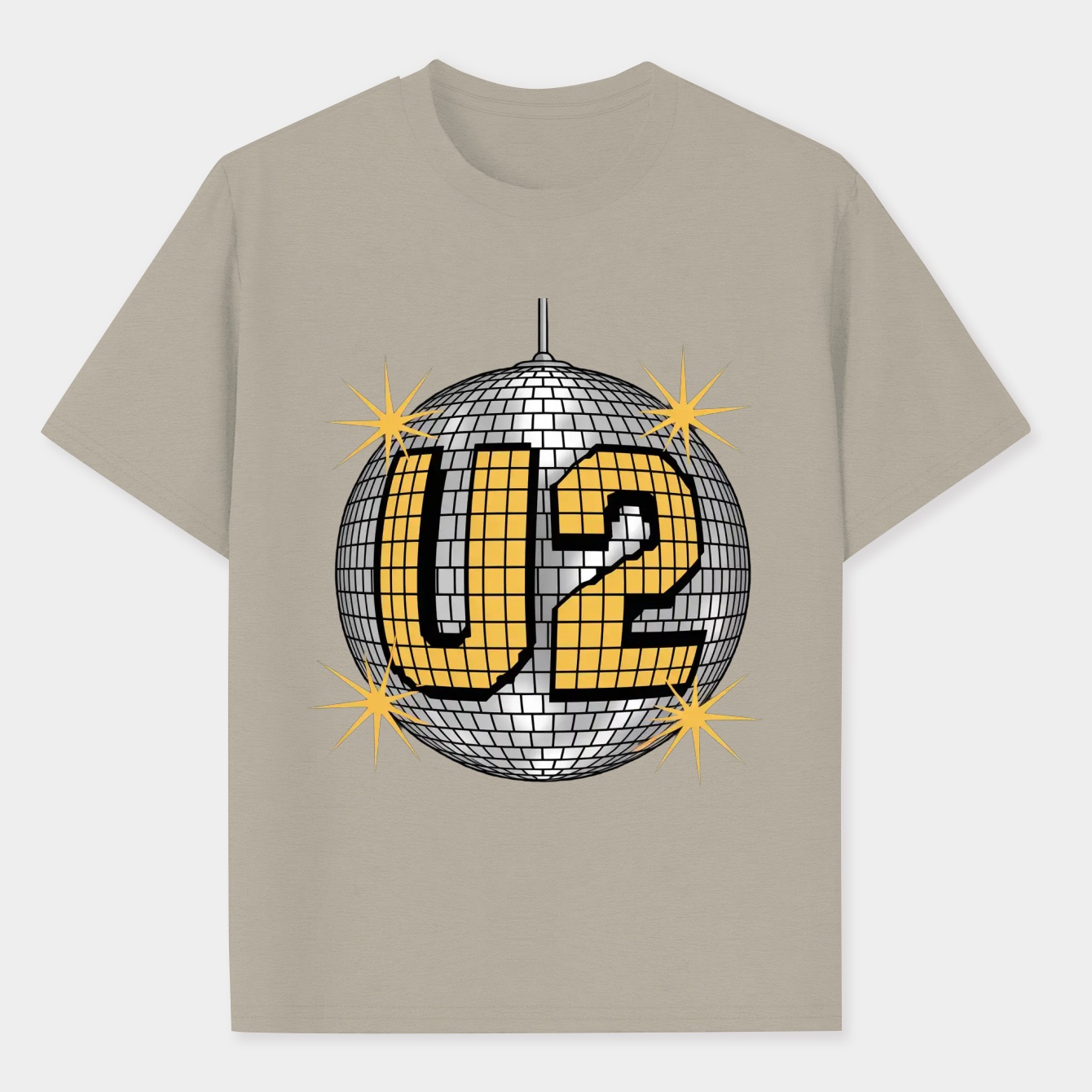U2 Disco Ball Lemon Men's Performance Athletic T-Shirt