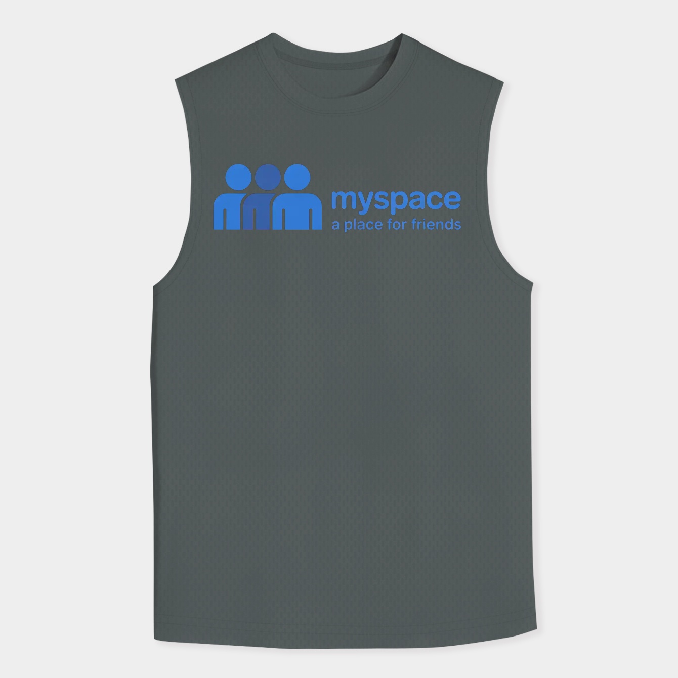 Myspace Logo white Men's Big & Tall Tank Top