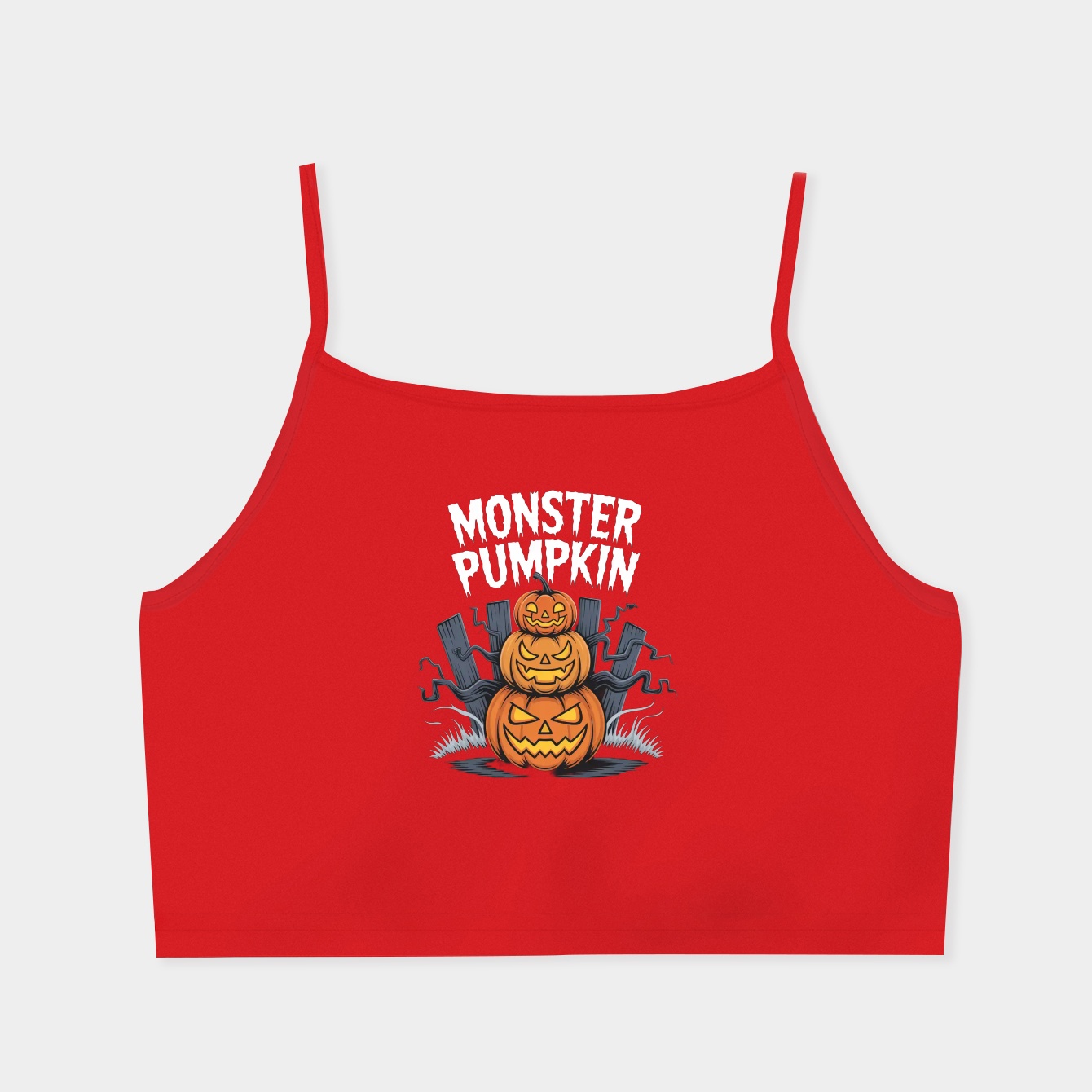 Monster Pumpkin Women's  Spaghetti Strap Tank Top