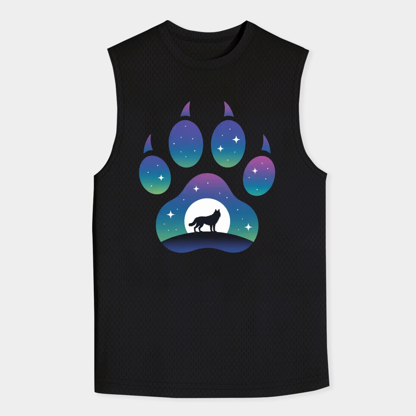 Lights Lone Wolf Men's Big & Tall Tank Top