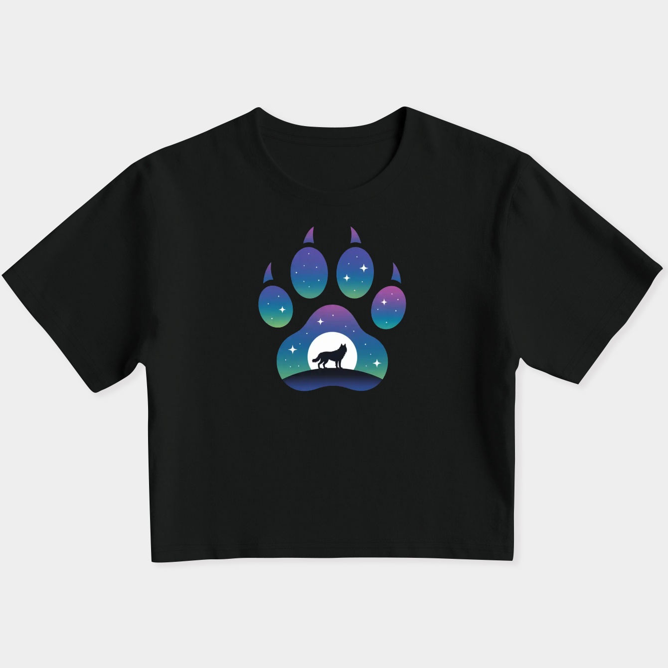 Lights Lone Wolf Women's Slim Fit Baby Tee