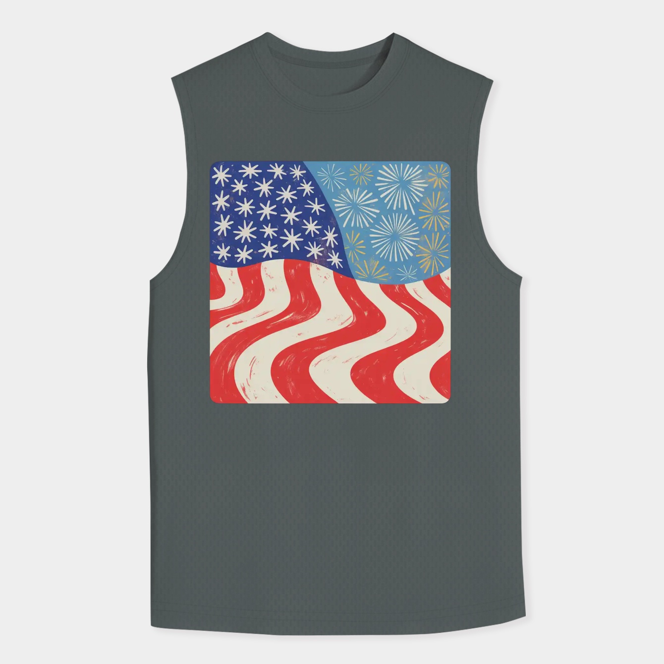 Freedom Waves Men's Big & Tall Tank Top