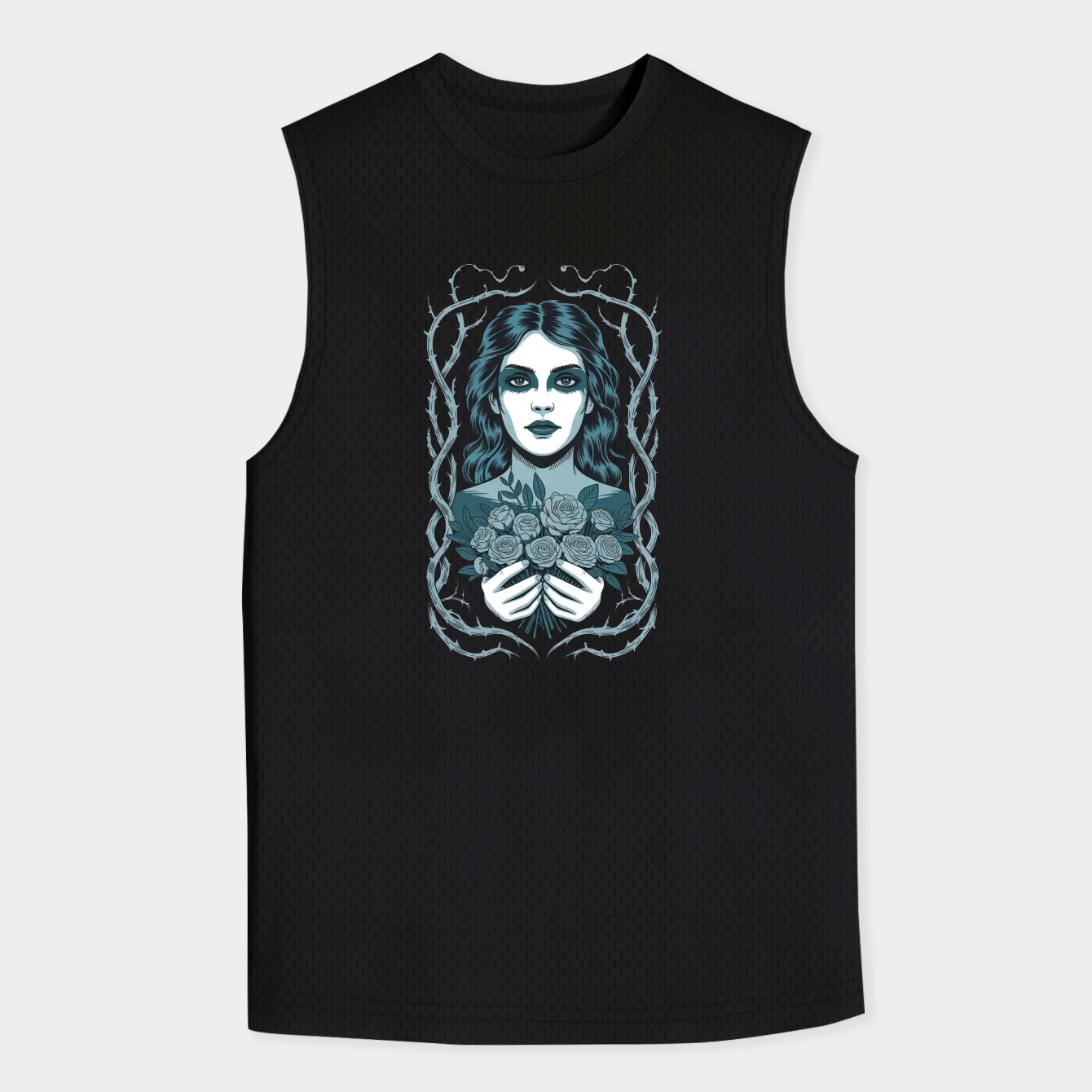 Corpse Bride Gothic Portrait Men's Big & Tall Tank Top