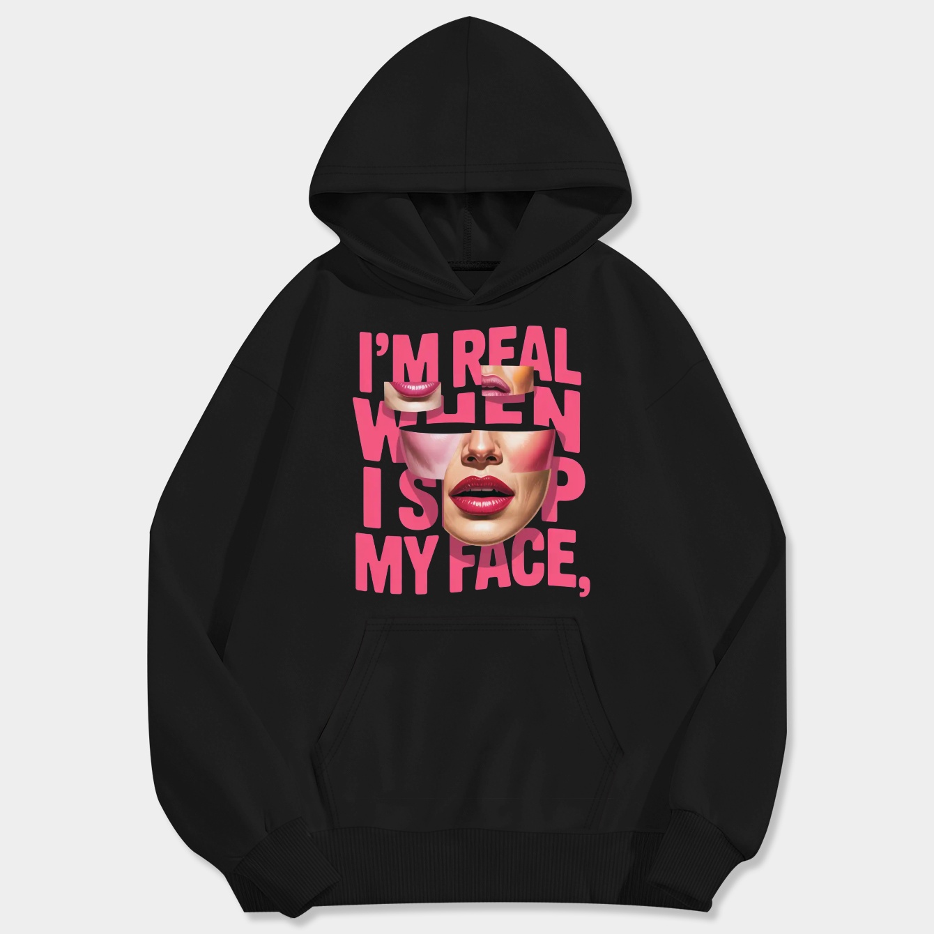 FACE SHOPPING Men's Big & Tall Hoodie