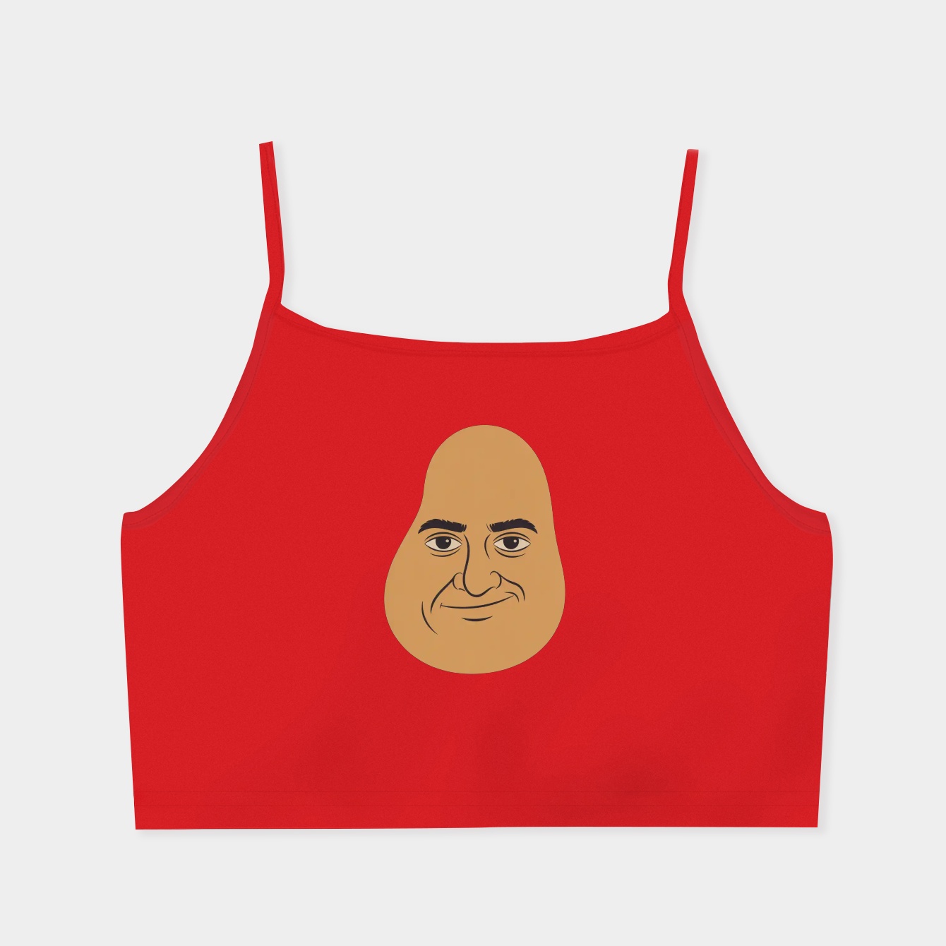 poman face Women's  Spaghetti Strap Tank Top