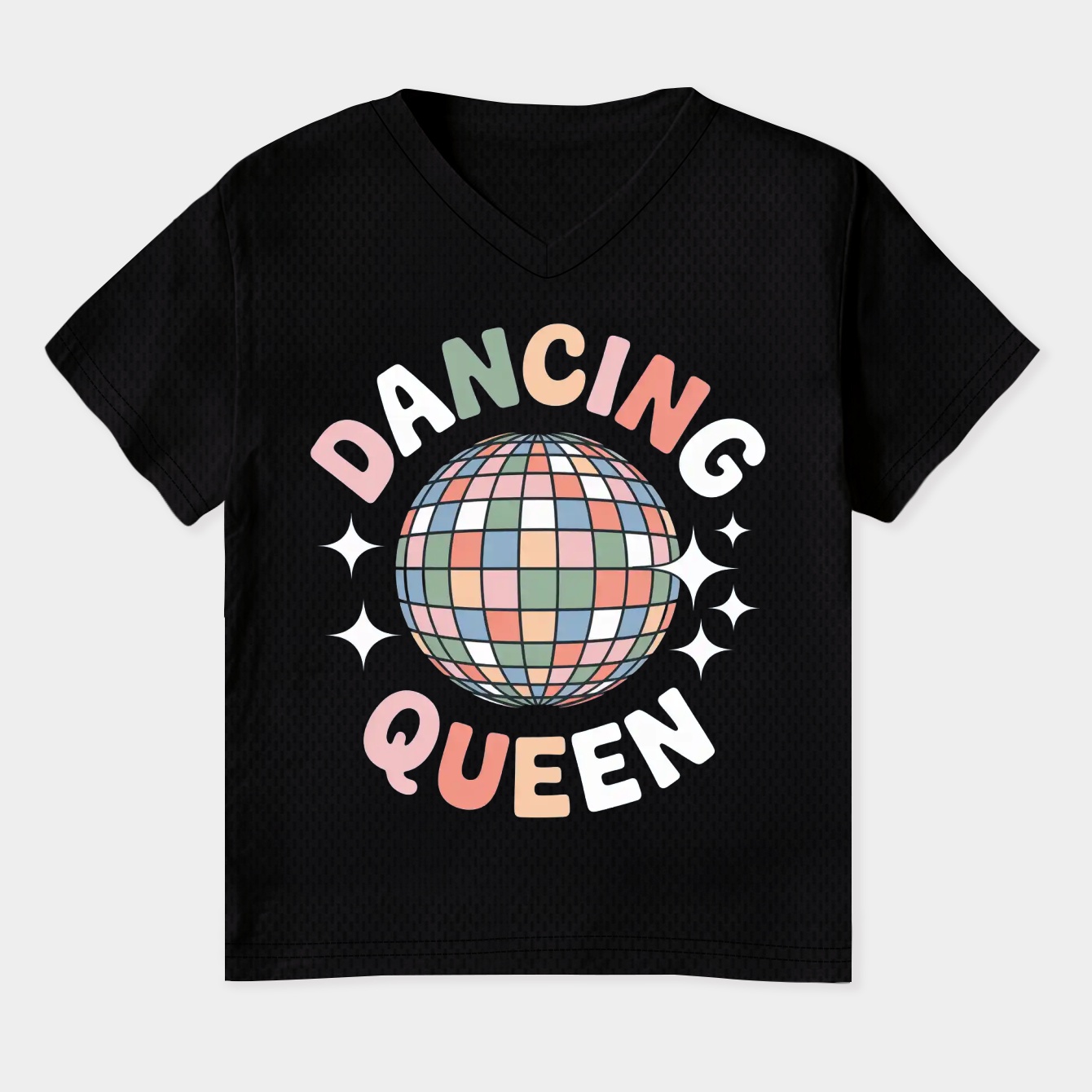 Disco Ball Dancing Queen Women's Plus Size V-Neck T-Shirt