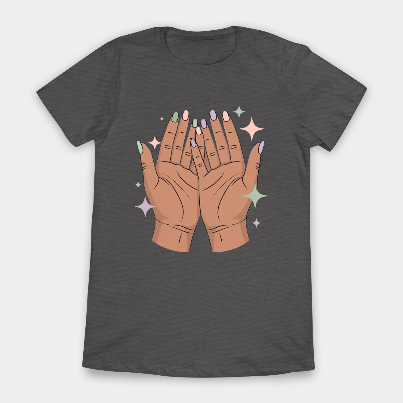 Brown Reaching Hands Aesthetic Women's T-Shirt