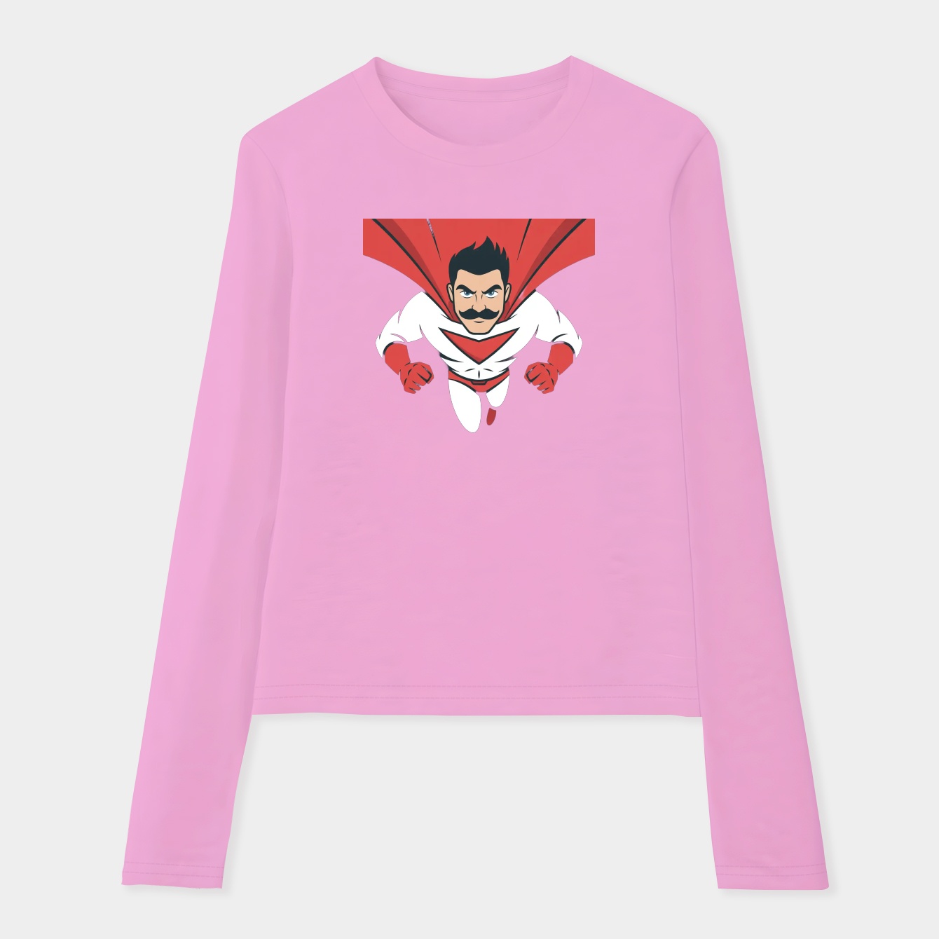 Mustache man Women's Soft Long Sleeve T-Shirt