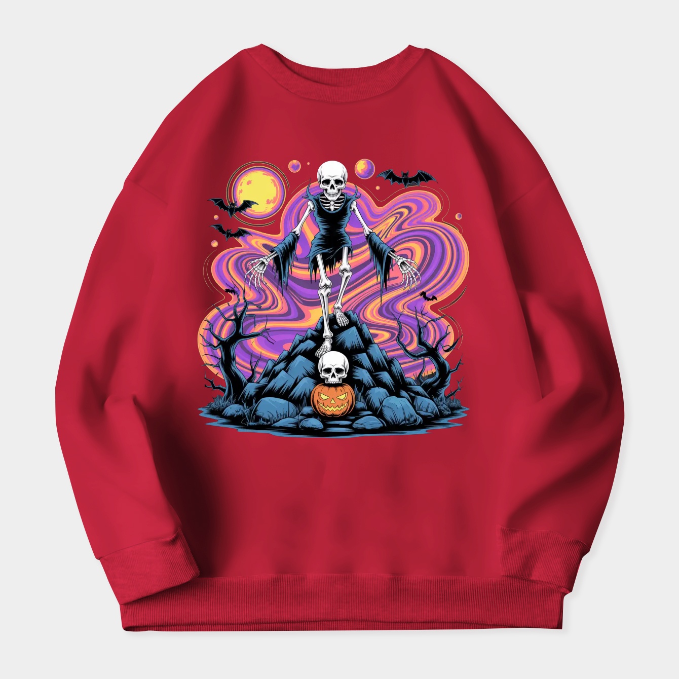 Psychedelic Halloween Women's Plus Size Sweatshirt