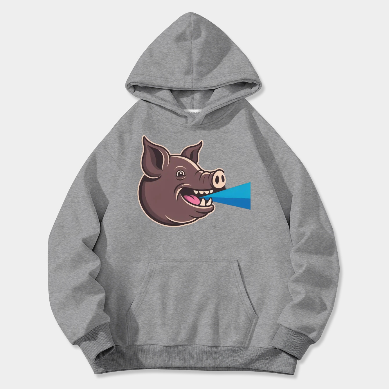 Moo Deng biting Women's Plus Size Hoodie