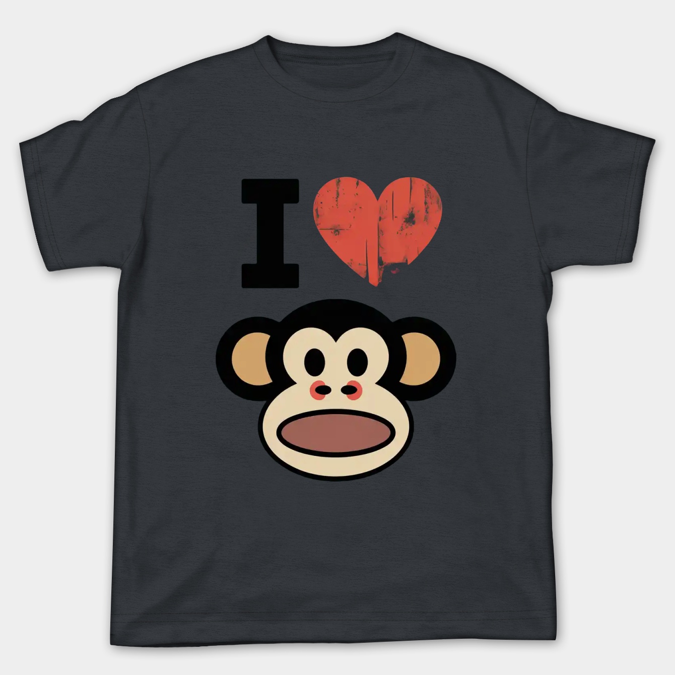 I Heart Monkey Girls Women's Plus Size T-shirt