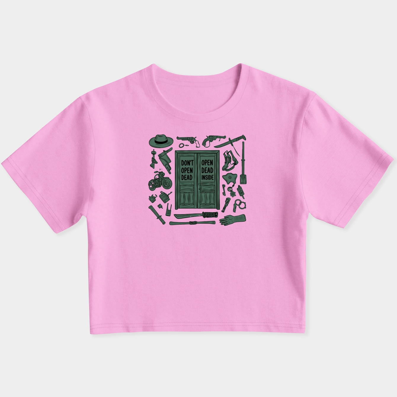 don't open dead inside Women's Slim Fit Baby Tee