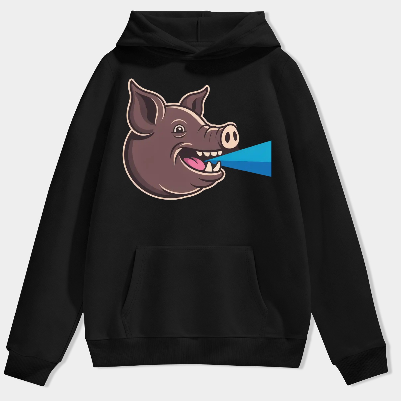 Moo Deng biting Men's Hoodie