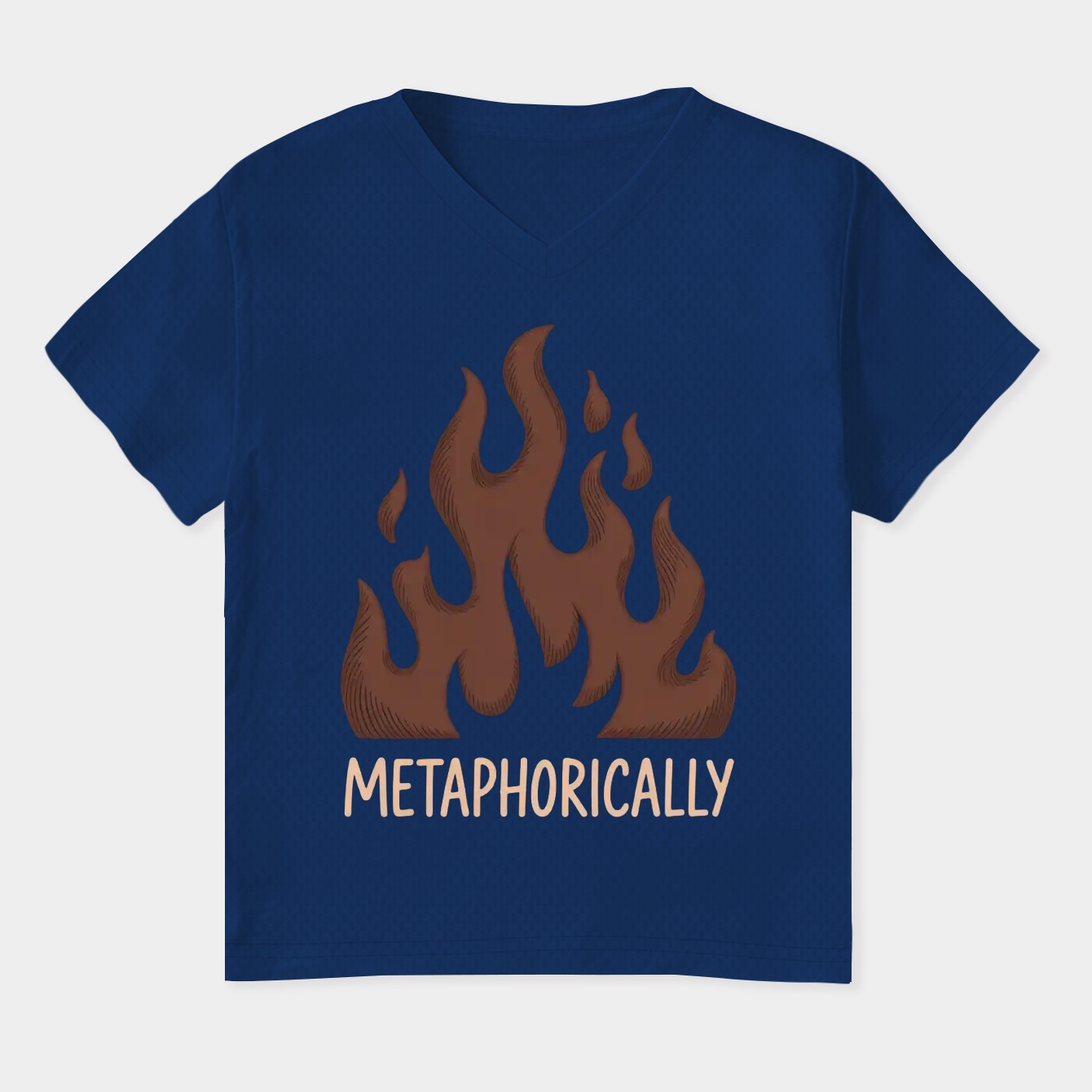 THERE WAS A FIRE ROOT Women's Plus Size V-Neck T-Shirt