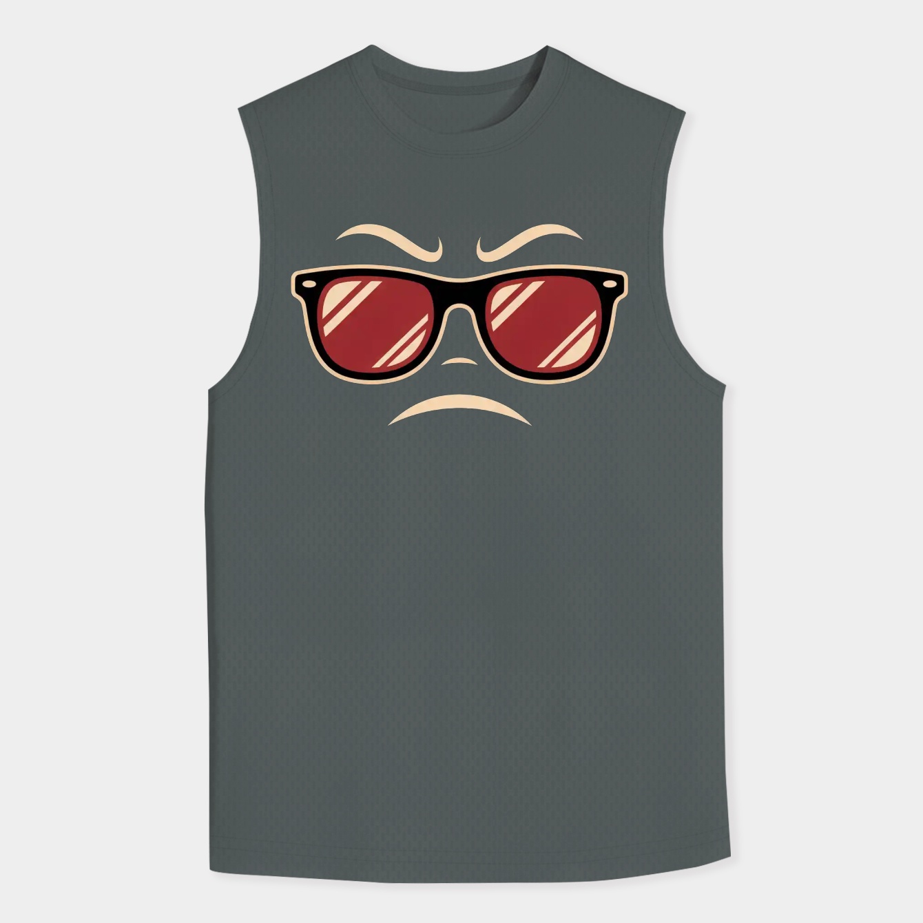 Comic Angry Face Men's Tank Top