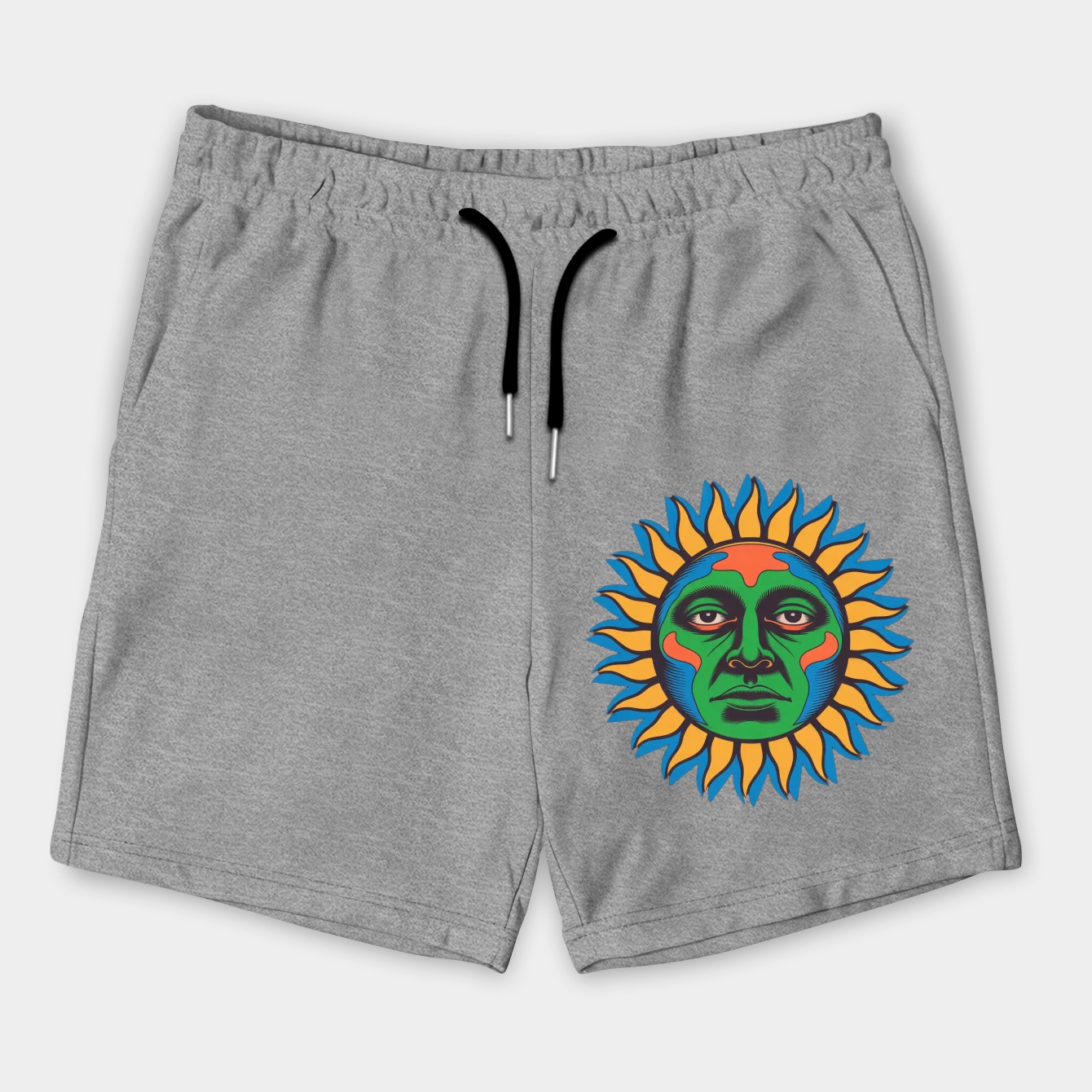 sublime psychedelic sun face Men's Shorts