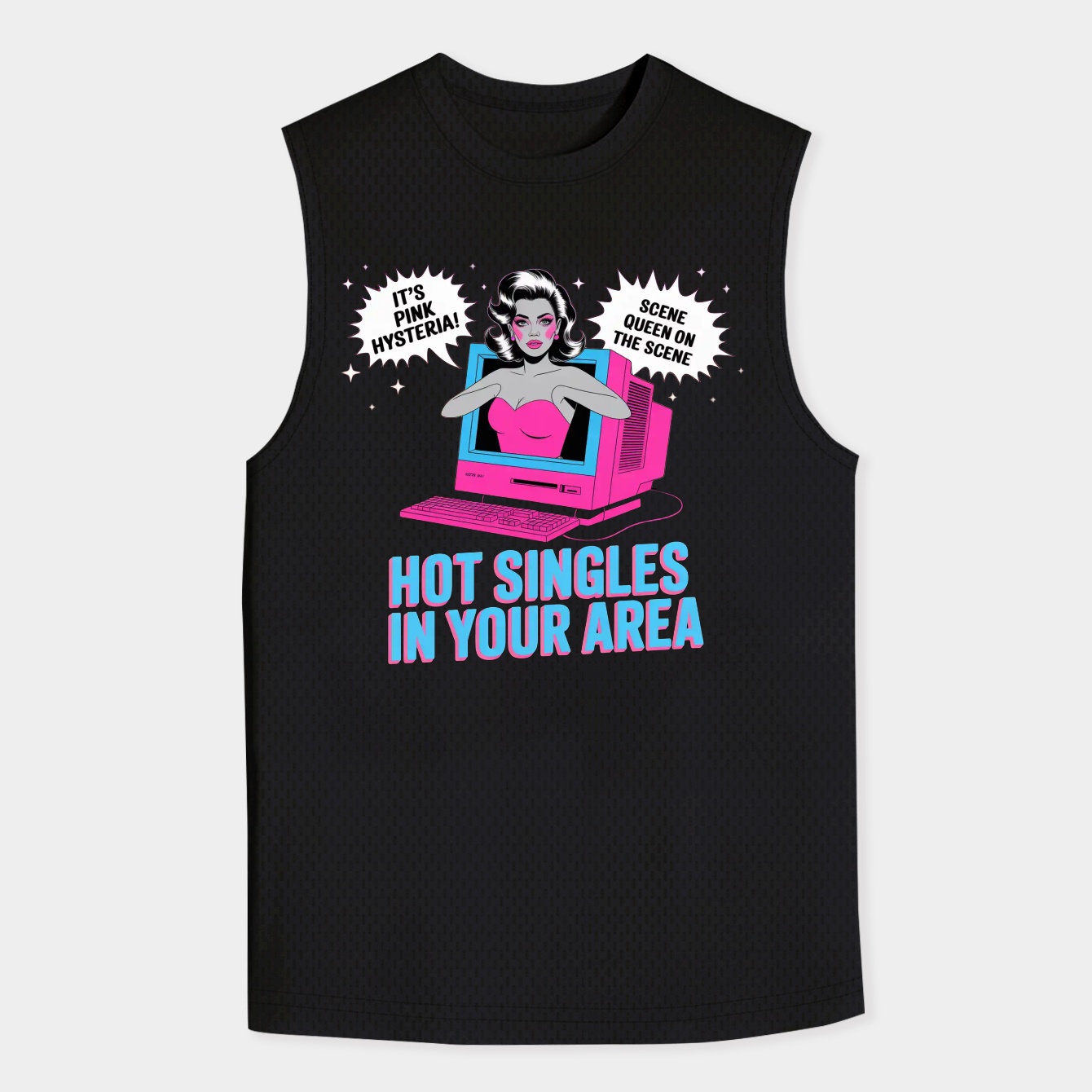 Scene Queen Hot Singles In Your Area Computer Men's Big & Tall Tank Top
