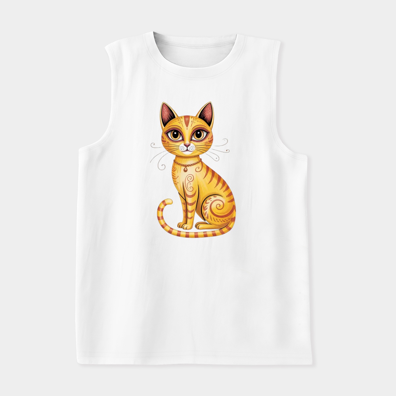Yellow cat Women's Soft Tank Top