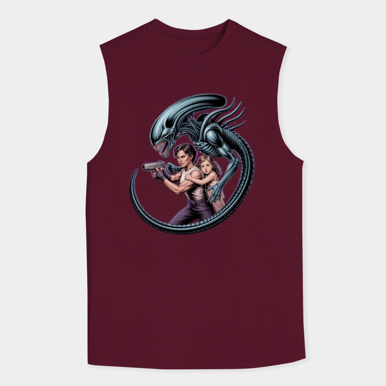 Ripley vs Alien Queen Men's Big & Tall Tank Top