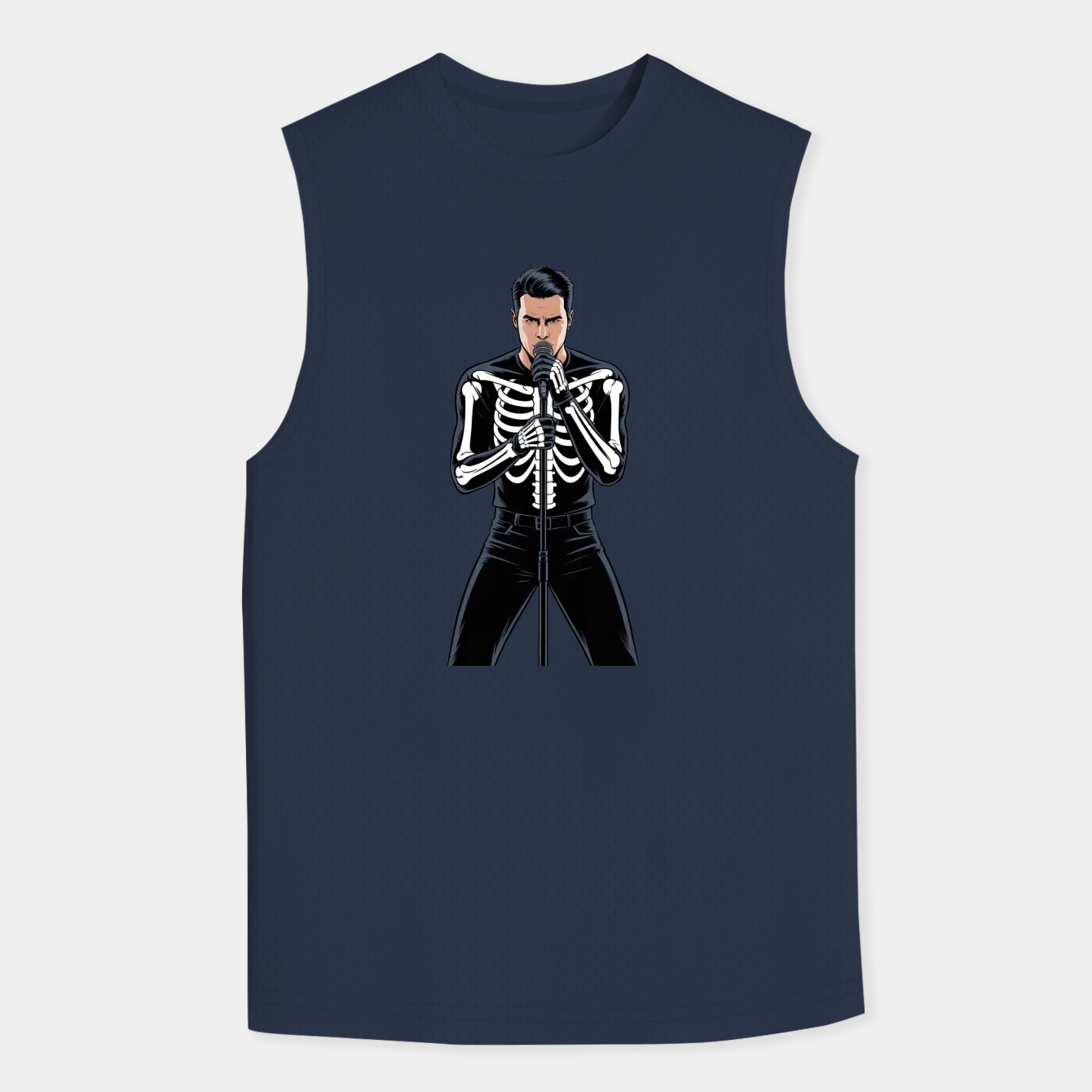 DANZIG Skeleton Singer Graphic Men's Big & Tall Tank Top