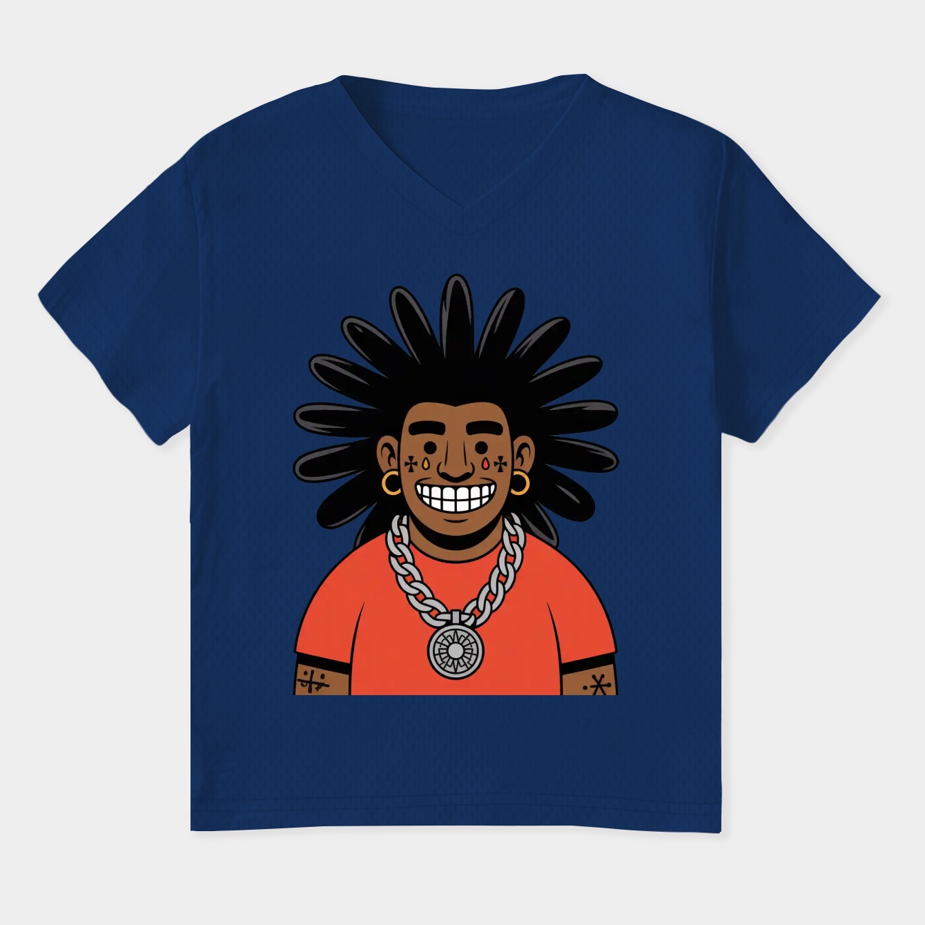 Black Boy Women's Plus Size V-Neck T-Shirt