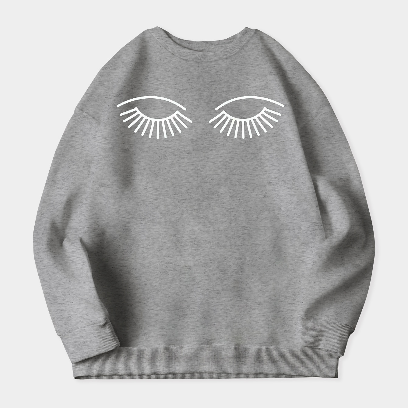 Eye lashes looking down Women's Plus Size Sweatshirt