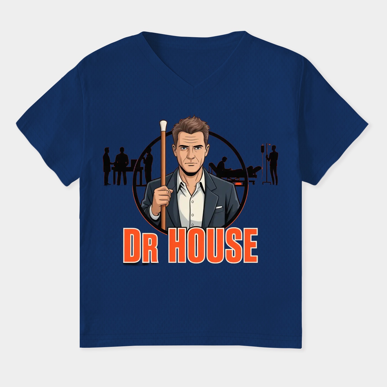 Dr House Women's Plus Size V-Neck T-Shirt