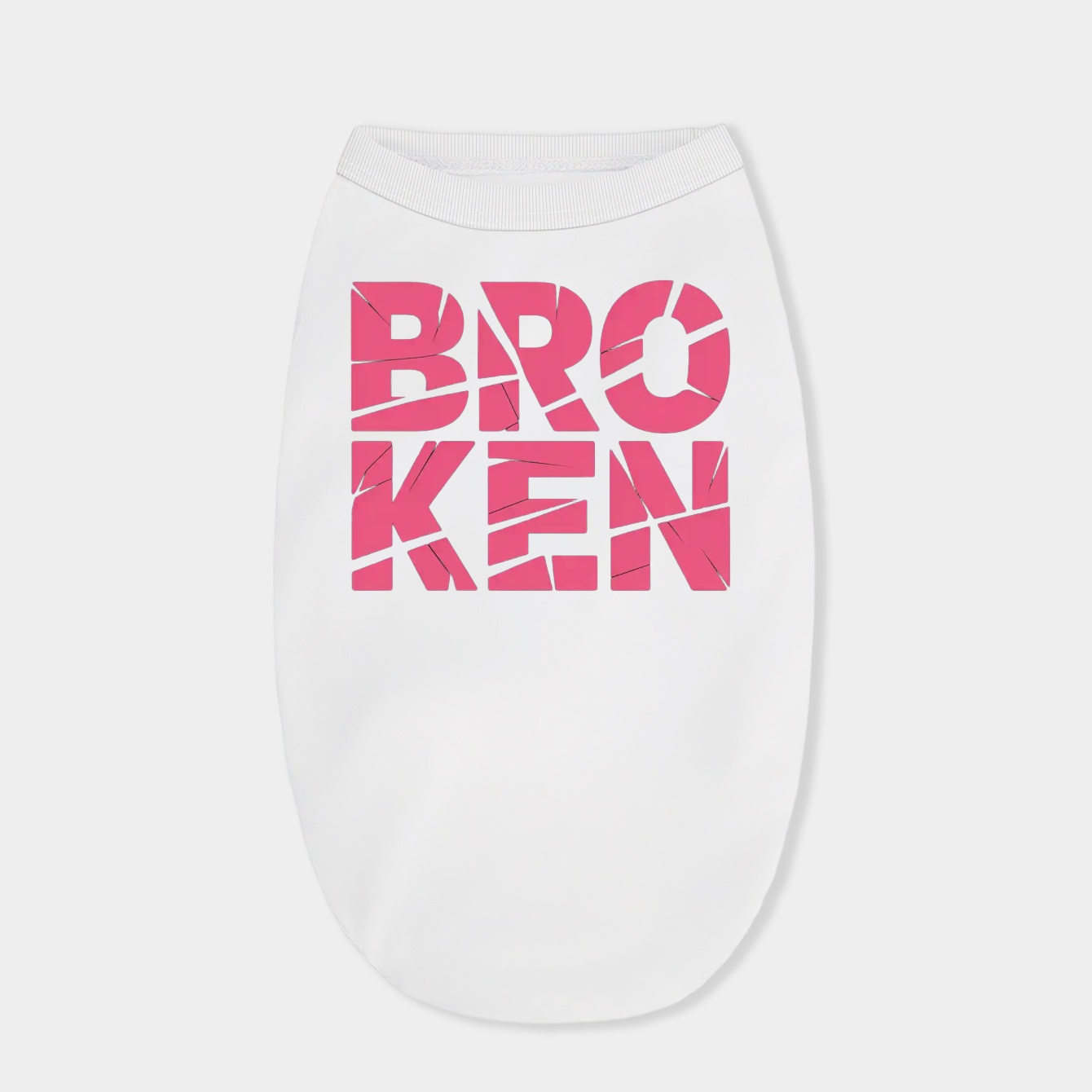 Broken Text Dog Shirt