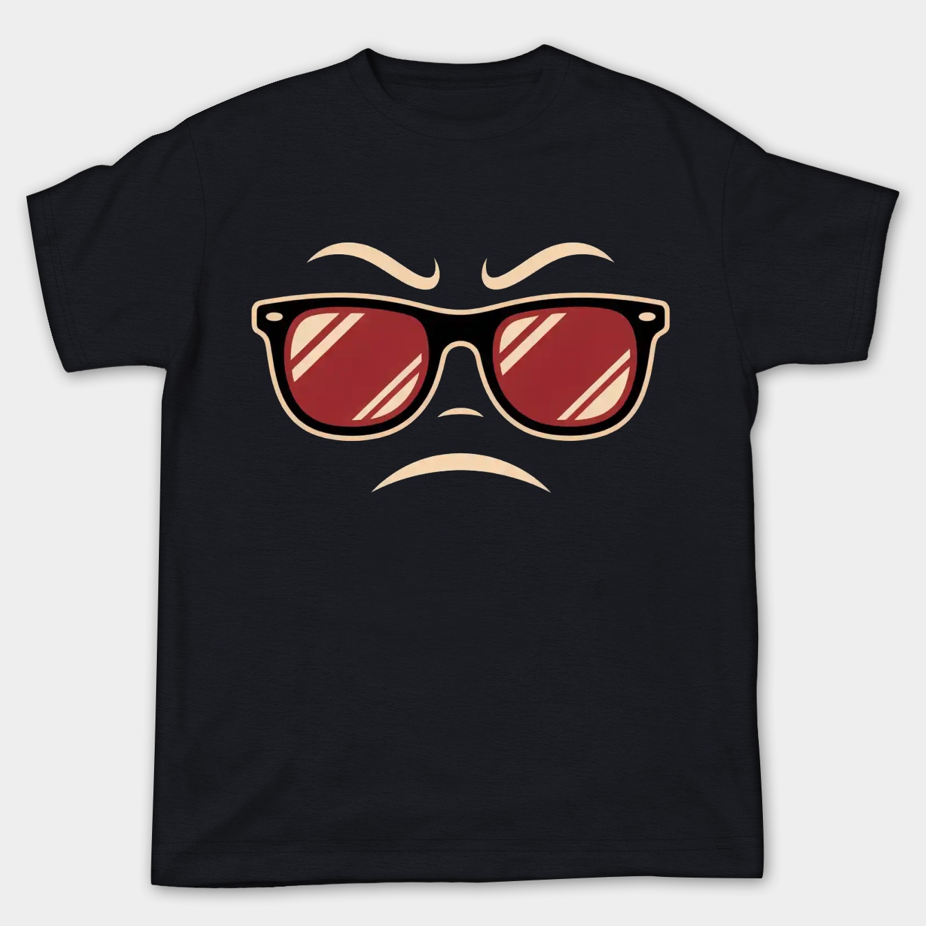 Comic Angry Face Women's Plus Size T-shirt