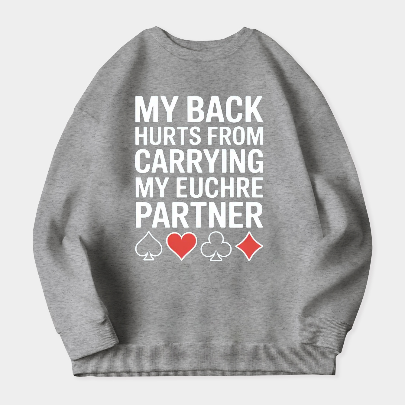 Euchre Partner, Euchre Player, Card Game Women's Plus Size Sweatshirt