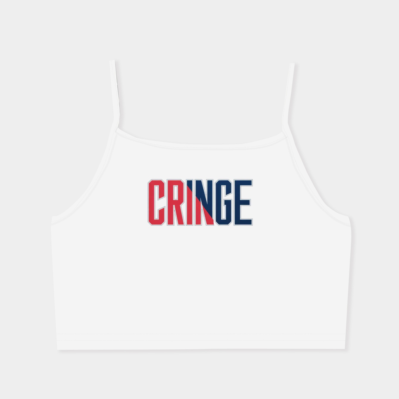 CRINGE Bold Split Logo Women's Spaghetti Strap Tank Top