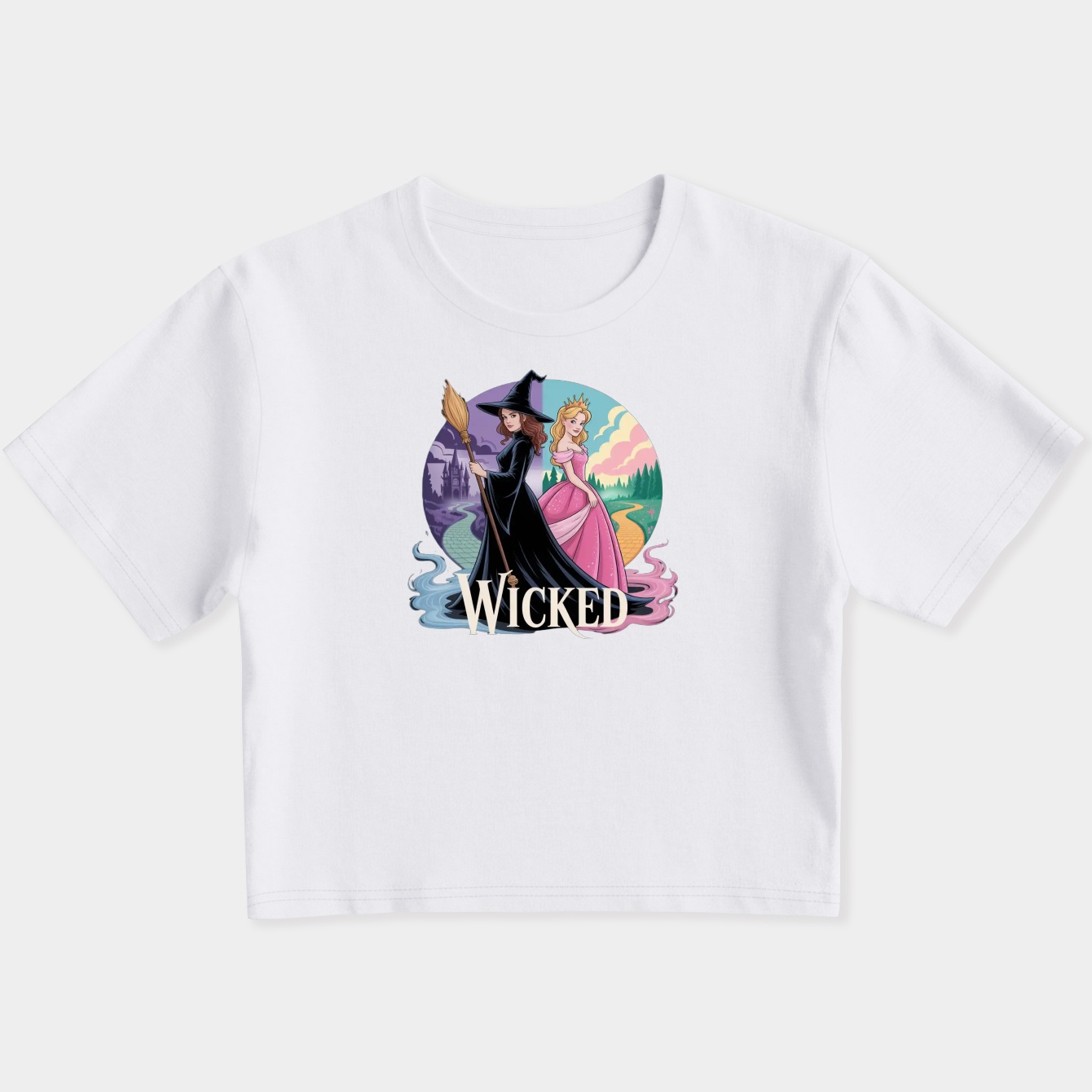 wicked poster Women's Slim Fit Baby Tee