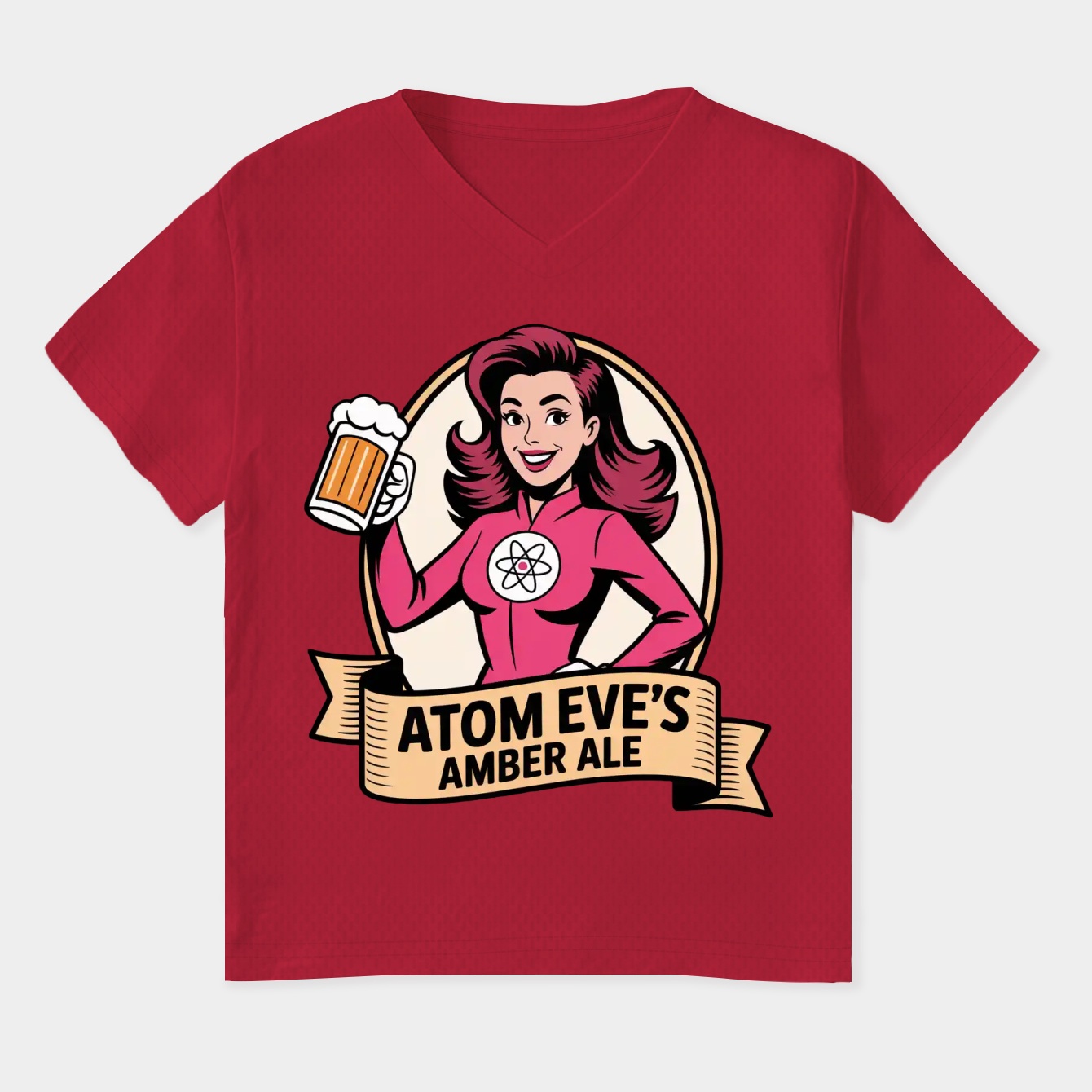 Atom Eve's Amber Ale Women's Plus Size V-Neck T-Shirt