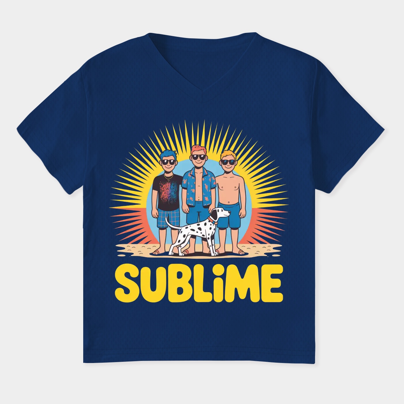 Sublime Sunshine Vibes Women's Plus Size V-Neck T-Shirt