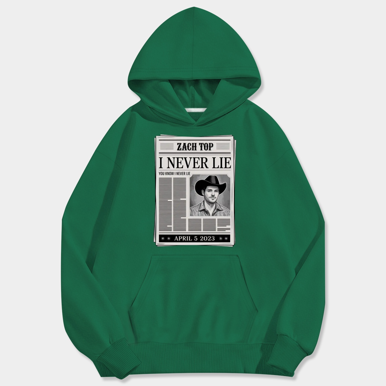 Never Lie Newspaper Men's Big & Tall Hoodie
