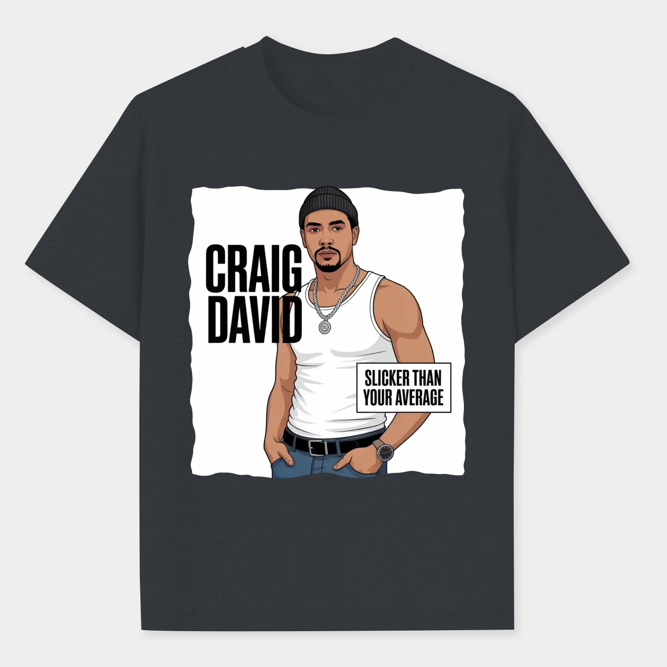 Craig David Slicker Than Your Average Men's Performance Athletic T-Shirt