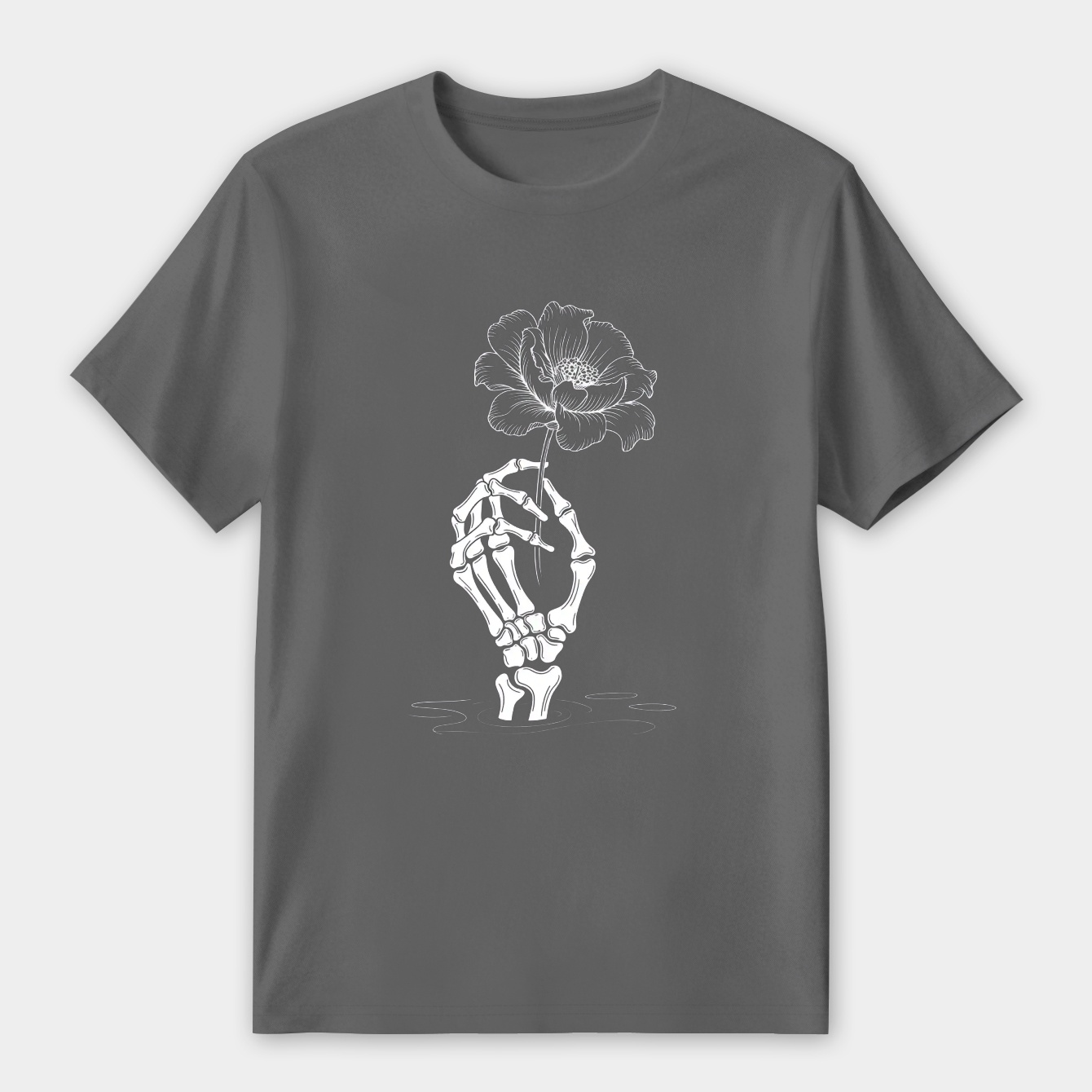 Skeleton hand with flower Women's Premium Soft T-Shirt