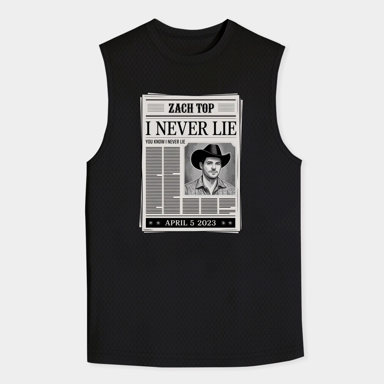 Never Lie Newspaper Men's Big & Tall Tank Top