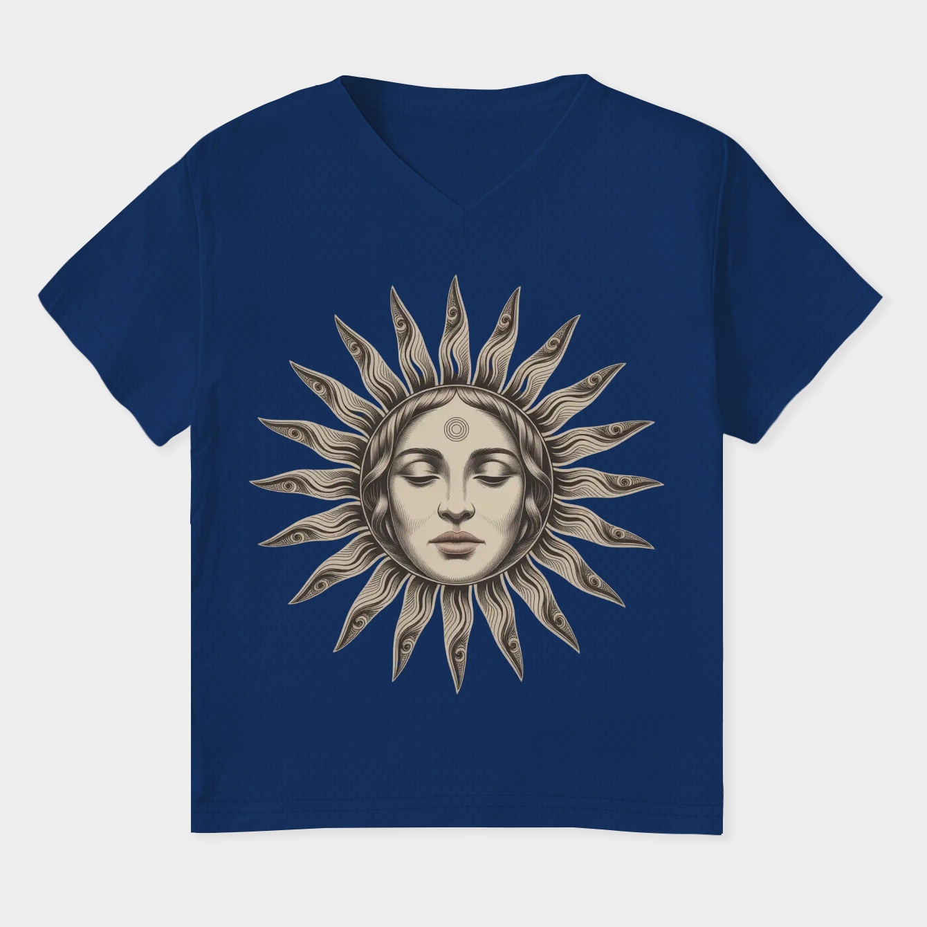 sublime celestial sun face Women's Plus Size V-Neck T-Shirt