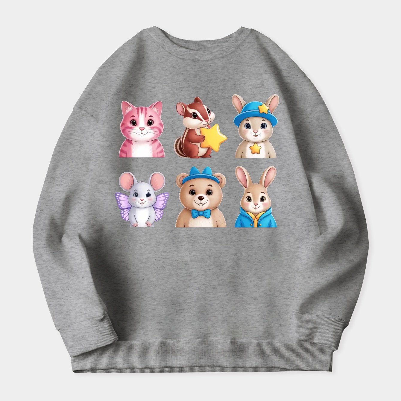 Cute animal squad with pastel colors