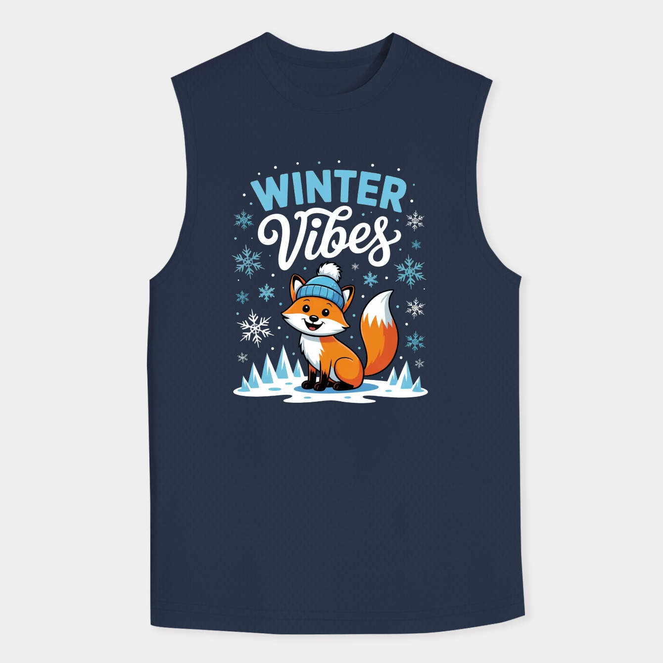 Winter Vibes Foxy Snow Scene