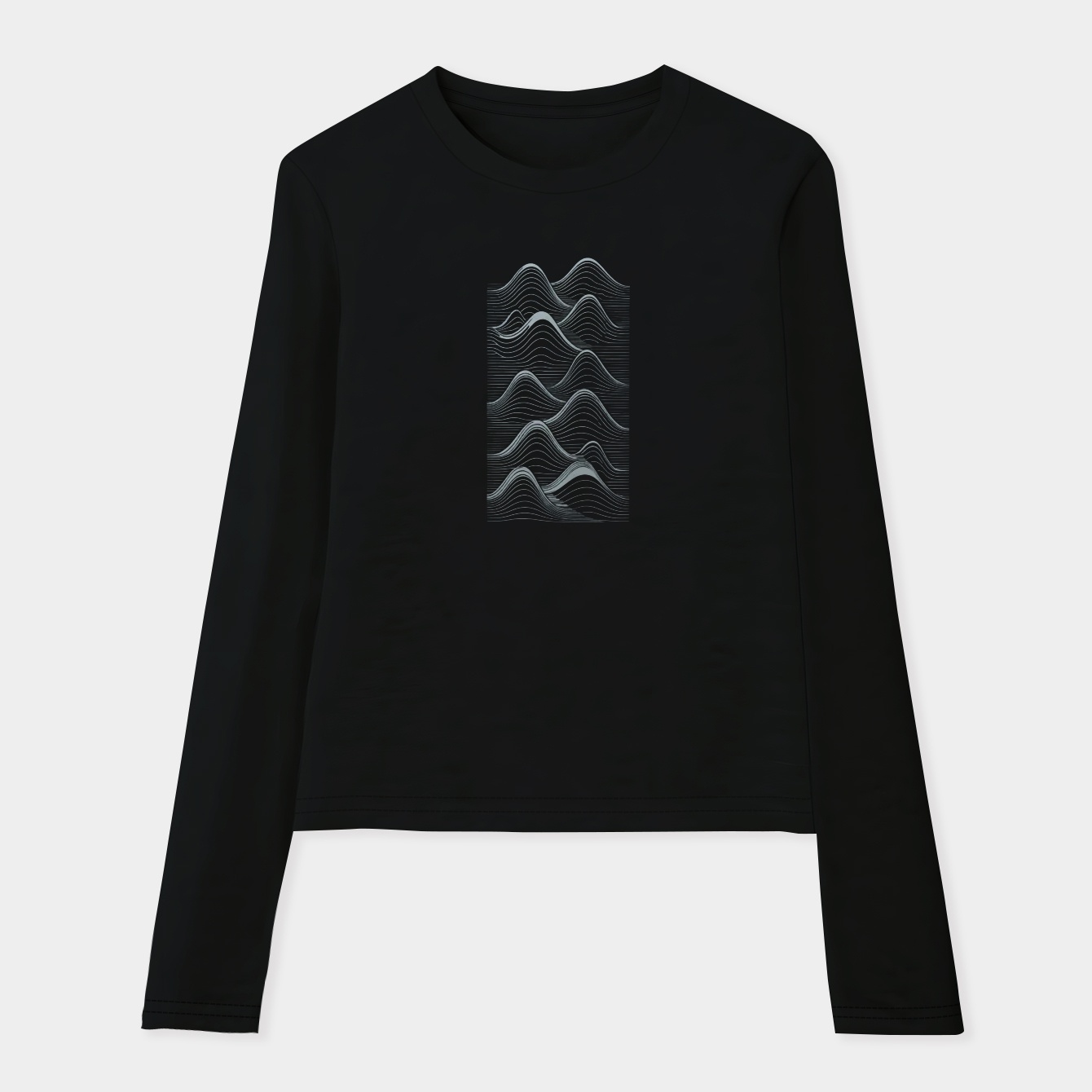 Silver Unknown Pleasures Women's Soft Long Sleeve T-Shirt