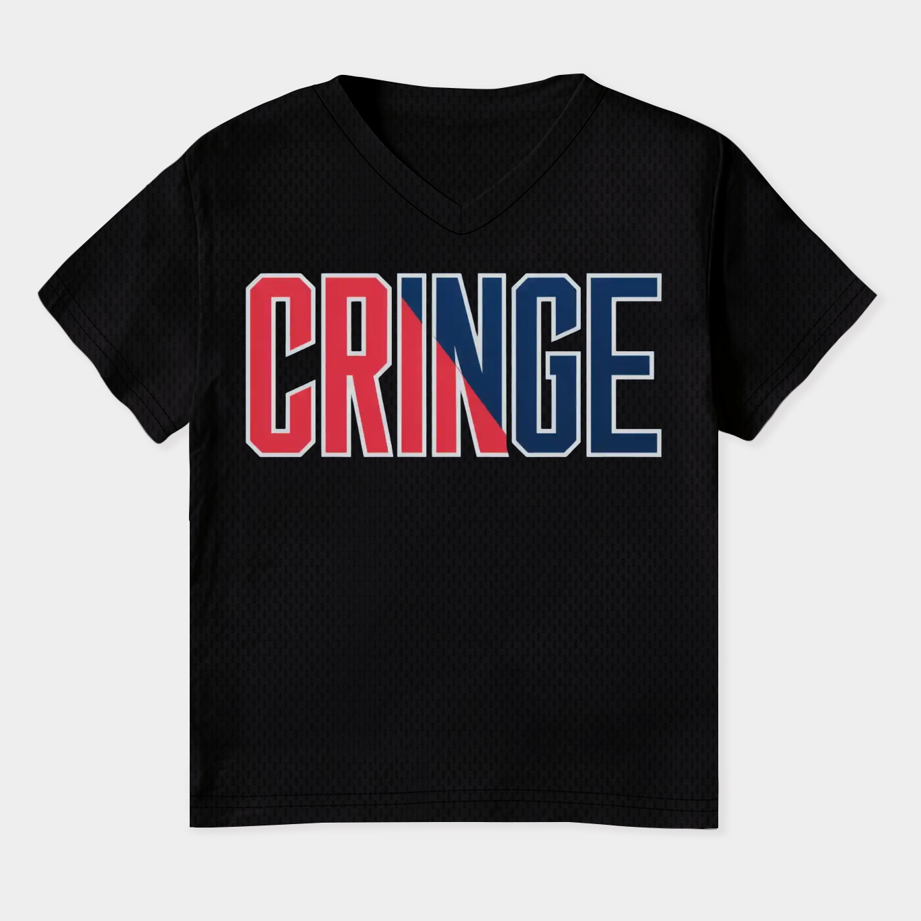 CRINGE Bold Split Logo Women's Plus Size V-Neck T-Shirt