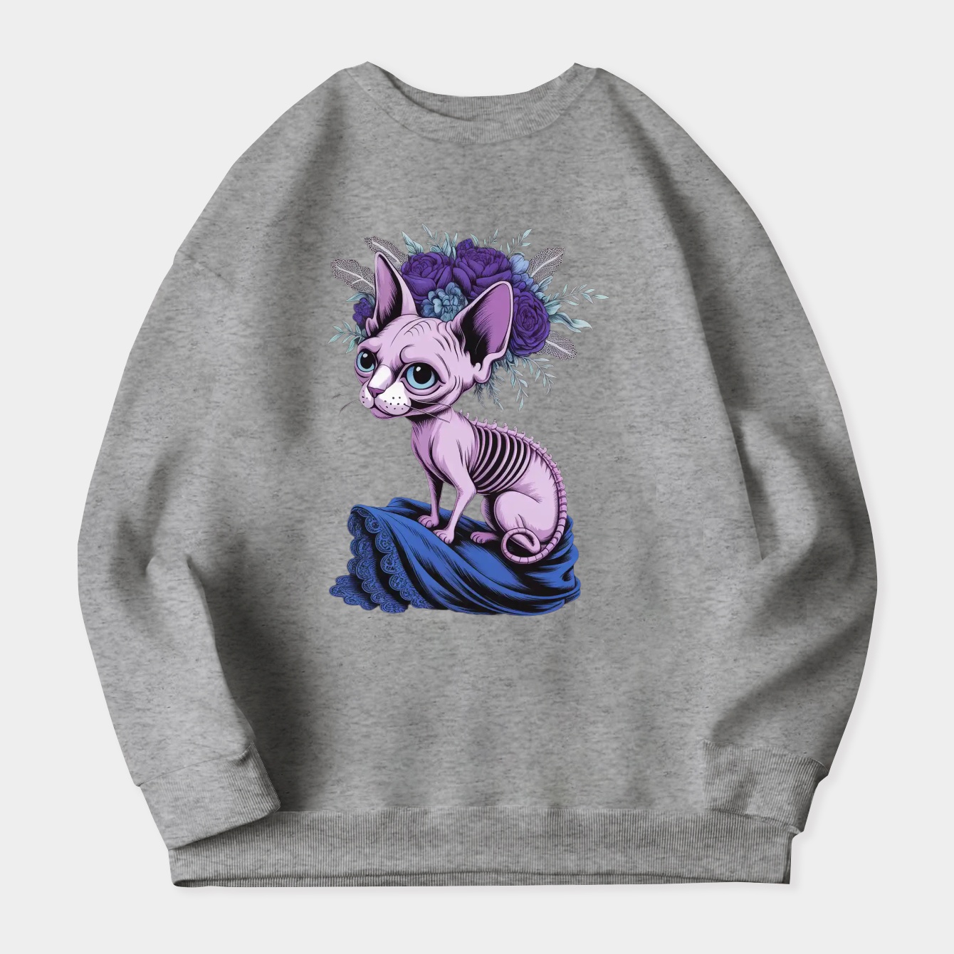 Spooky Sphynx Cat Women's Crewneck Sweatshirt