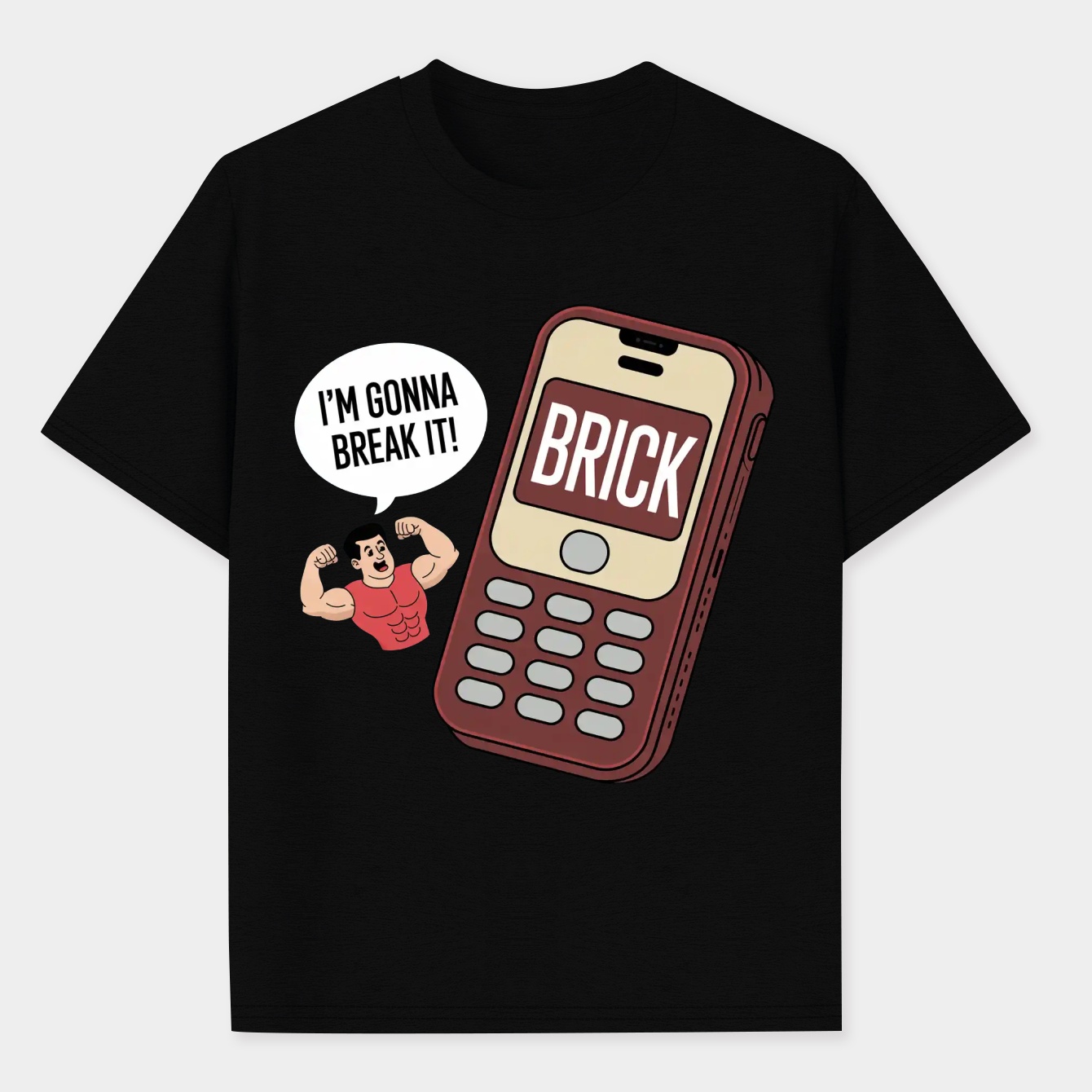 Invincible Brick Men's Performance Athletic T-Shirt