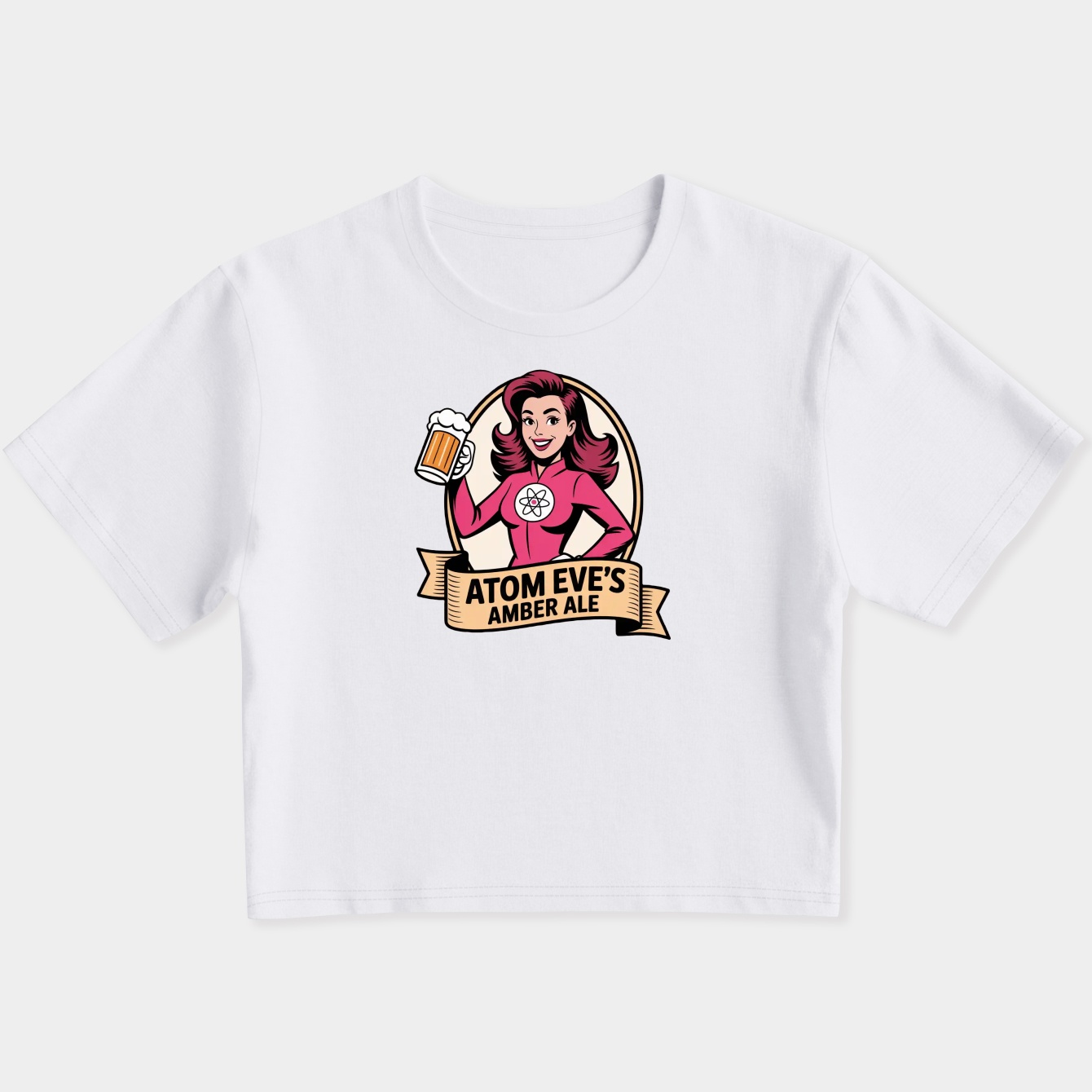 Atom Eve's Amber Ale Women's Slim Fit Baby Tee