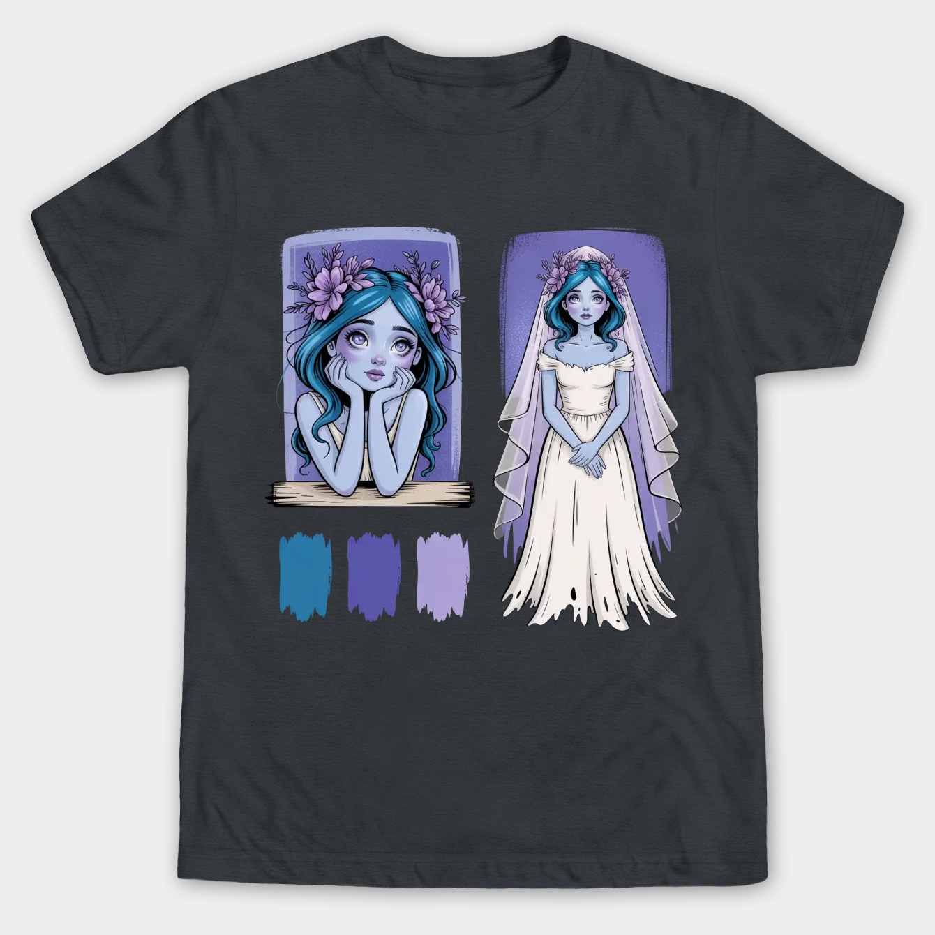 Corpse Bride Emily Men's Big & Tall T-shirt