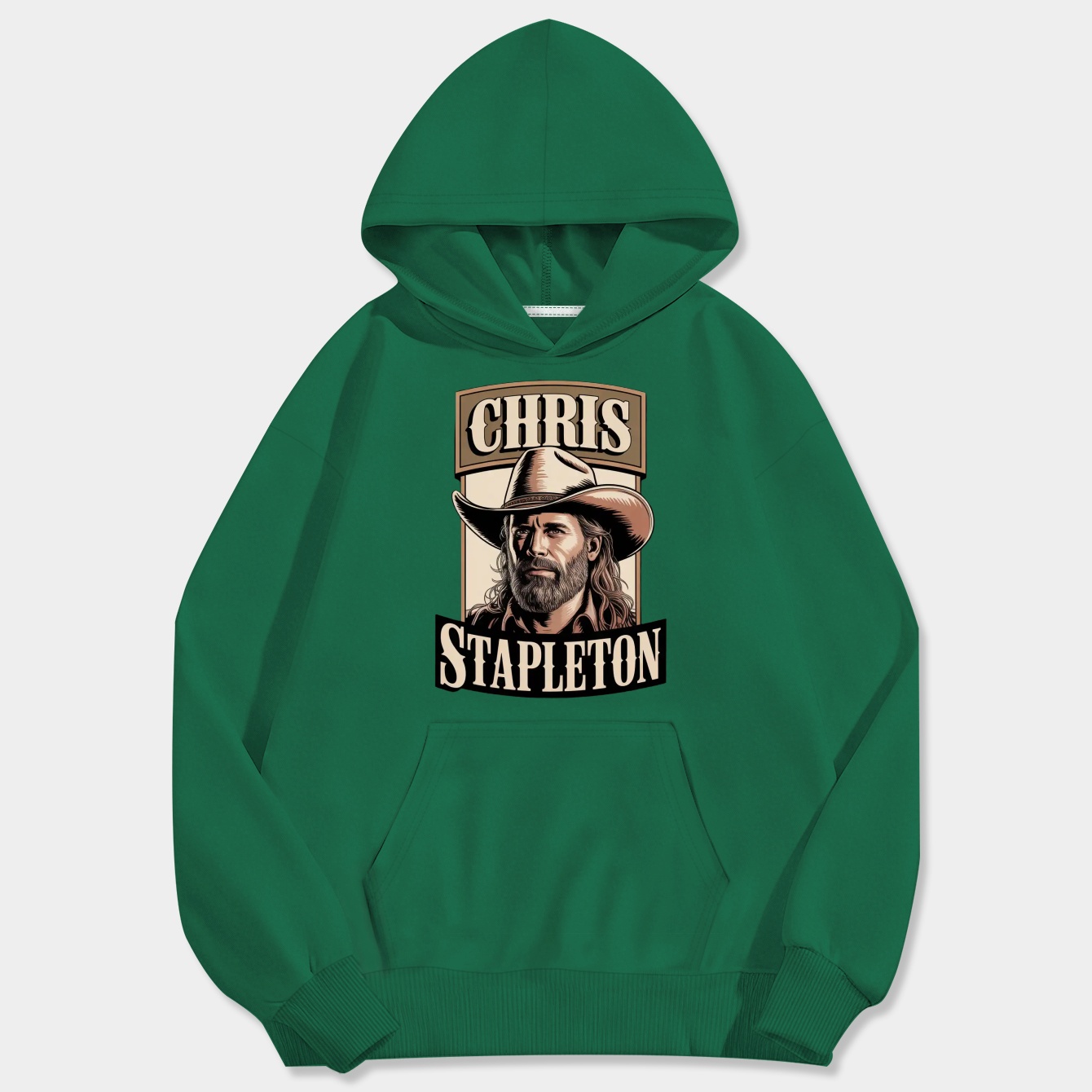 Chris Stapleton Portrait Design Men's Big & Tall Hoodie