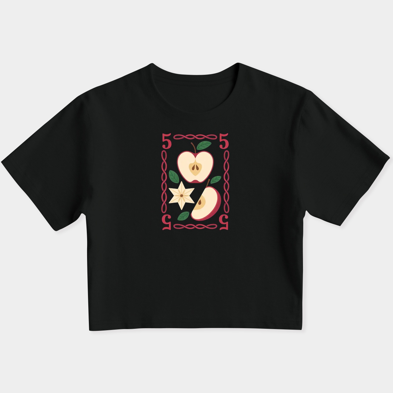 Apple Playing Card Women's Slim Fit Baby Tee